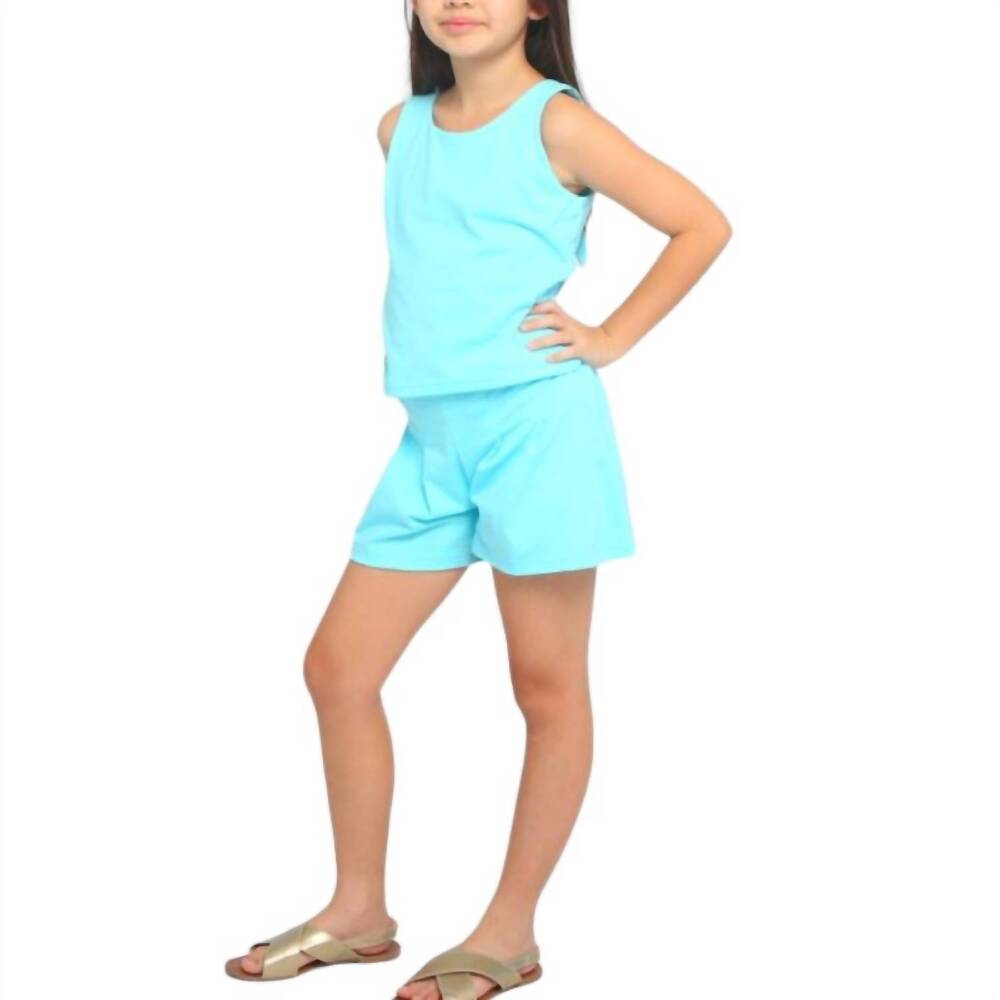 NEW JOYOUS & FREE girl's britanny tank top in lagoon